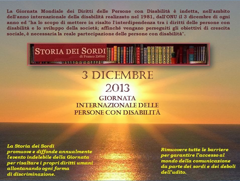 Giornata Internazionale Delle Persone Con Disabilita 13 Storia Dei Sordi