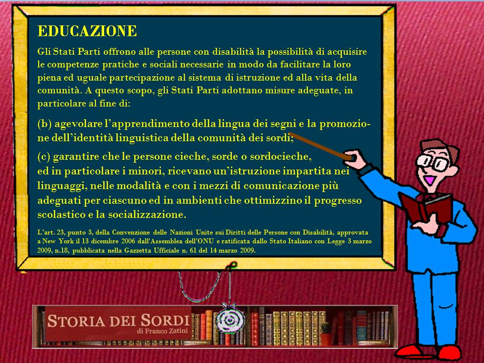 Una breve storia dell'educazione dei Sordi