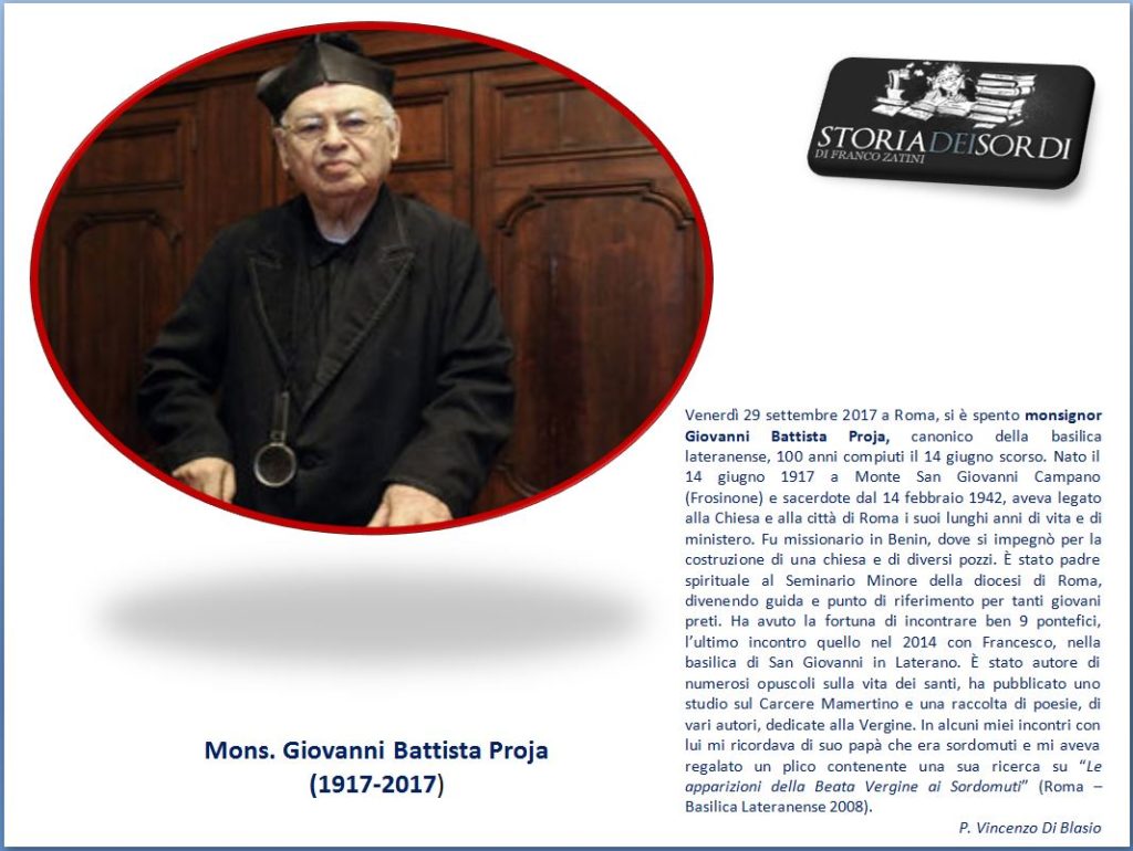 Giovanni Battista Proja 1917-2017