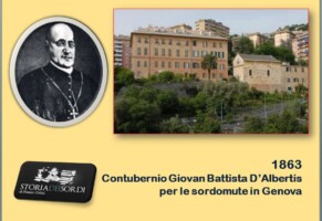 1863 – Contubernio D’Albertis per le sordomute in Genova