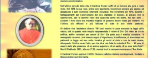 A 90 anni dalla morte ricordiamo il Beato Andrea Carlo Cardinal Ferrari