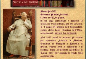 Pio IX e i Sordi nella storia.