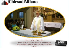 Don Luigi Poretti, referente della Pastorale per le persone con disabilità uditiva della Diocesi di Milano
