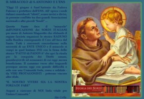 Il miracolo di Sant’Antonio sull’unità dei Sordi Italiani