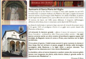 Santuario della Madonna del Giglio di Prato e la storia dei sordi